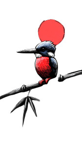 Kingfisher On Bamboo Vinyl Car Decal Sticker – Waterproof & UV-Resistant 4.8533333333333335" Kingfisher On Bamboo Vinyl Car Decal Sticker – Waterproof & UV-Resistant 4.8533333333333335"