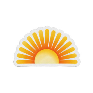 Sunrise Sticker Vinyl Car Decal Sticker – Waterproof & UV-Resistant 3.4133333333333336"