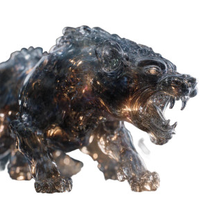 Glass Cerberus Guardian Vinyl Car Decal Sticker – Waterproof & UV-Resistant 3.4133333333333336"