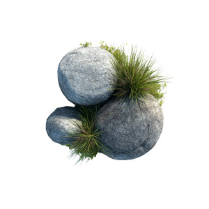 Rocks And Grass Vinyl Car Decal Sticker – Waterproof & UV-Resistant 3.4133333333333336"