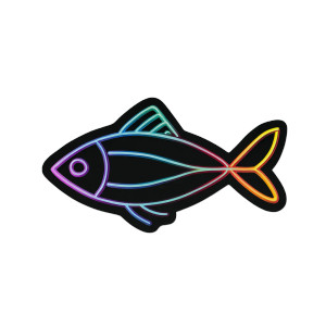 Neon Fish Sticker Vinyl Car Decal Sticker – Waterproof & UV-Resistant 3.4133333333333336" Neon Fish Sticker Vinyl Car Decal Sticker – Waterproof & UV-Resistant 3.4133333333333336"