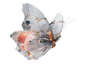 Glitch Butterfly Vinyl Car Decal Sticker – Waterproof & UV-Resistant 6.1866666666666665"