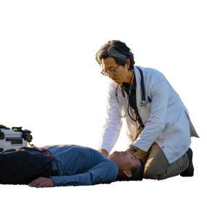 Doctor Assisting Patient V2 Vinyl Car Decal Sticker – Waterproof & UV-Resistant 6.826666666666667"