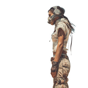 Dystopian Female Vinyl Car Decal Sticker – Waterproof & UV-Resistant 3.4133333333333336"