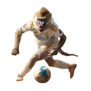 Mandrill In Uniform Vinyl Car Decal Sticker – Waterproof & UV-Resistant 3.4133333333333336"