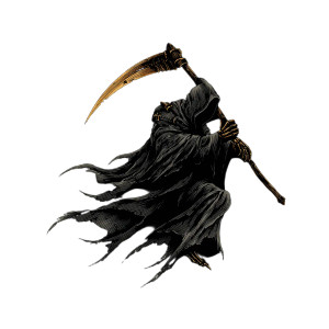 Grim Reaper Design V2 Vinyl Car Decal Sticker – Waterproof & UV-Resistant 3.4133333333333336"