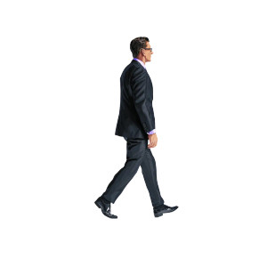 Businessman Walking V3 Vinyl Car Decal Sticker – Waterproof & UV-Resistant 6.826666666666667"