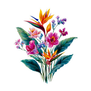 Tropical Flowers V3 Vinyl Car Decal Sticker – Waterproof & UV-Resistant 3.4133333333333336" Tropical Flowers V3 Vinyl Car Decal Sticker – Waterproof & UV-Resistant 3.4133333333333336"