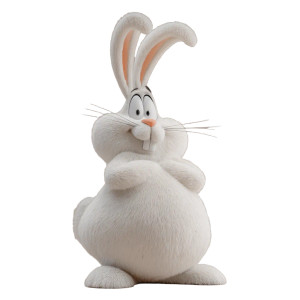 Cartoon White Rabbit V4 Vinyl Car Decal Sticker – Waterproof & UV-Resistant 3.4133333333333336"
