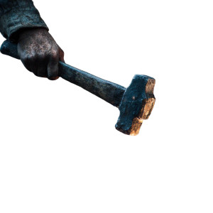 Gothic Blacksmith Scene Vinyl Car Decal Sticker – Waterproof & UV-Resistant 3.4133333333333336"