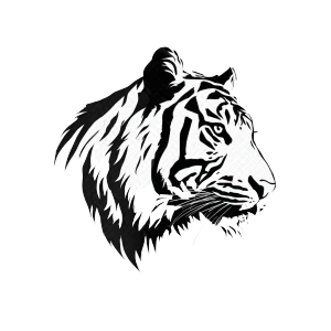 Tiger Icon Vinyl Car Decal Sticker – Waterproof & UV-Resistant 3.4133333333333336"