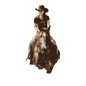 Cowgirl In River Vinyl Car Decal Sticker – Waterproof & UV-Resistant 3.4133333333333336"