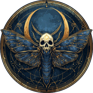 Death Moth Sigil Vinyl Car Decal Sticker – Waterproof & UV-Resistant 6.826666666666667"