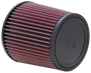 K&N Washable Red Air Filter | Universal Fitment | Reusable Cotton Gauze | Molded Rubber Flanges