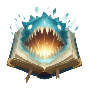 Spellbook With Teeth Vinyl Car Decal Sticker – Waterproof & UV-Resistant 3.4133333333333336"