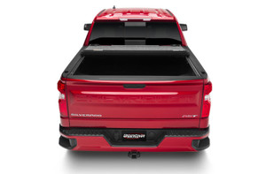2023 Chevrolet Colorado | GMC Canyon Ultra Flex Hard Tri-Fold Tonneau Cover | Stylish Matte Black | Carpeted Underside | LED Lighting System