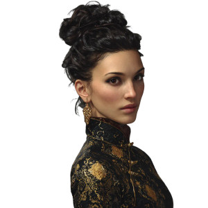 Elegant Woman Portrait V109 Vinyl Car Decal Sticker – Waterproof & UV-Resistant 3.4133333333333336"