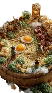 Tiny Ramen Chefs Vinyl Car Decal Sticker – Waterproof & UV-Resistant 9.706666666666667"