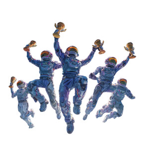 Joyful Space Crew Vinyl Car Decal Sticker – Waterproof & UV-Resistant 3.4133333333333336"