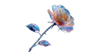 Crystal Rose Flower Vinyl Car Decal Sticker – Waterproof & UV-Resistant 5.4