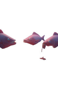 Humanoid Fish Feast Vinyl Car Decal Sticker – Waterproof & UV-Resistant 4.4