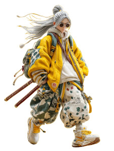 Swordsman Clay Art Vinyl Car Decal Sticker – Waterproof & UV-Resistant 4.1066666666666665"