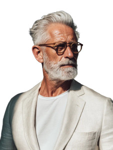 Stylish Older Man V2 Vinyl Car Decal Sticker – Waterproof & UV-Resistant 4.1066666666666665"