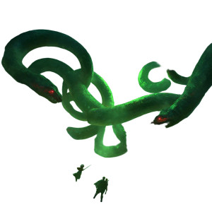 Venomous Snake Humanoid Vinyl Car Decal Sticker – Waterproof & UV-Resistant 3.4133333333333336"