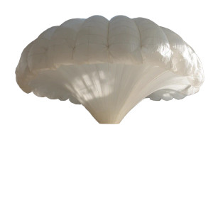 White Parachute Display Vinyl Car Decal Sticker – Waterproof & UV-Resistant 3.4133333333333336"