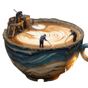 Giant Coffee Cup V3 Vinyl Car Decal Sticker – Waterproof & UV-Resistant 3.4133333333333336"