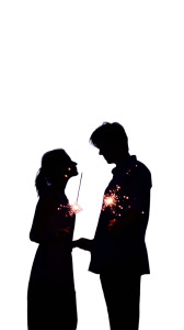 Silhouetted Couple Sparklers Vinyl Car Decal Sticker – Waterproof & UV-Resistant 4.8533333333333335" Silhouetted Couple Sparklers Vinyl Car Decal Sticker – Waterproof & UV-Resistant 4.8533333333333335"