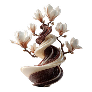 Chocolate Fibonacci Tree Vinyl Car Decal Sticker – Waterproof & UV-Resistant 3.4133333333333336"