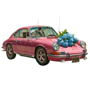 Pink Porsche Sketch Vinyl Car Decal Sticker – Waterproof & UV-Resistant 3.4133333333333336"