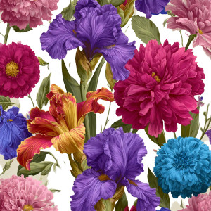 Oversized Blooming Flowers Vinyl Car Decal Sticker – Waterproof & UV-Resistant 3.4133333333333336"