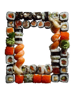 Sushi Photo Frame Vinyl Car Decal Sticker – Waterproof & UV-Resistant 8.213333333333333"