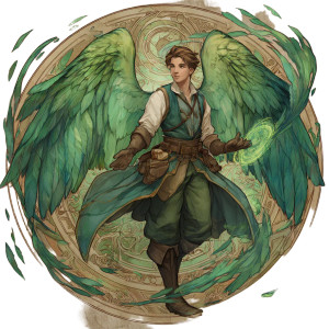 Elven Winged Mage Vinyl Car Decal Sticker – Waterproof & UV-Resistant 3.4133333333333336"