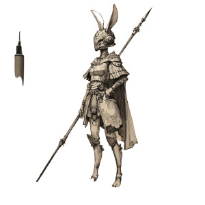 Armored Rabbit Warrior V3 Vinyl Car Decal Sticker – Waterproof & UV-Resistant 3.4133333333333336" Armored Rabbit Warrior V3 Vinyl Car Decal Sticker – Waterproof & UV-Resistant 3.4133333333333336"