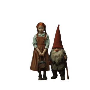 Girl With Gnome Vinyl Car Decal Sticker – Waterproof & UV-Resistant 3.4133333333333336" Girl With Gnome Vinyl Car Decal Sticker – Waterproof & UV-Resistant 3.4133333333333336"