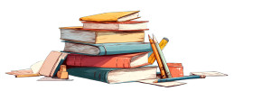 Pile Of Books V3 Vinyl Car Decal Sticker – Waterproof & UV-Resistant 2.1333333333333333"