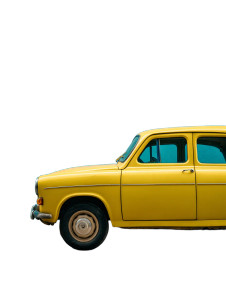 Yellow Vintage Car Vinyl Car Decal Sticker – Waterproof & UV-Resistant 8.213333333333333"