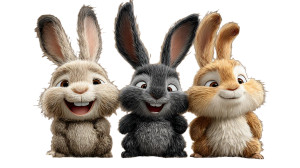 Pixar Style Rabbit V2 Vinyl Car Decal Sticker – Waterproof & UV-Resistant 5.4