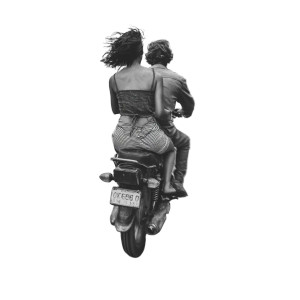 Couple On Motorcycle V3 Vinyl Car Decal Sticker – Waterproof & UV-Resistant 3.4133333333333336"