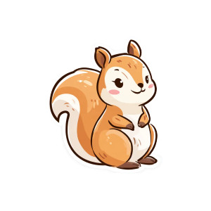 Kawaii Squirrel V2 Vinyl Car Decal Sticker – Waterproof & UV-Resistant 3.4133333333333336" Kawaii Squirrel V2 Vinyl Car Decal Sticker – Waterproof & UV-Resistant 3.4133333333333336"