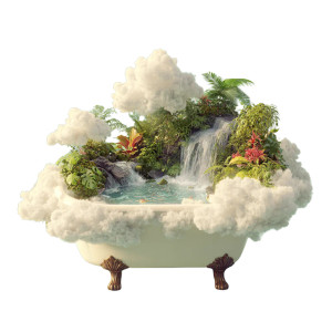 Magic Jungle Bathtub Vinyl Car Decal Sticker – Waterproof & UV-Resistant 3.4133333333333336"