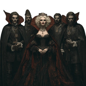 Vampire Queen Court V2 Vinyl Car Decal Sticker – Waterproof & UV-Resistant 3.4133333333333336"