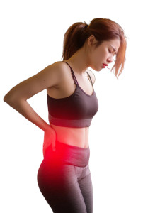 Athletic Woman In Pain Vinyl Car Decal Sticker – Waterproof & UV-Resistant 8.213333333333333"