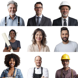 Diverse Professional Portraits V4 Vinyl Car Decal Sticker – Waterproof & UV-Resistant 3.4133333333333336"
