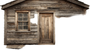 Old Wood Cabin Vinyl Car Decal Sticker – Waterproof & UV-Resistant 2.72"