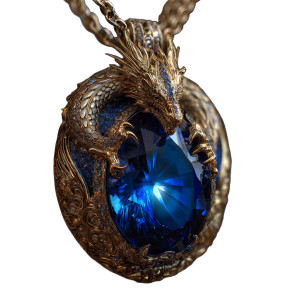Magic Dragon Necklace Vinyl Car Decal Sticker – Waterproof & UV-Resistant 3.4133333333333336"