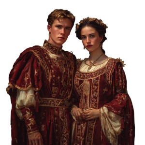 Royal Middle-Aged Couple Vinyl Car Decal Sticker – Waterproof & UV-Resistant 3.4133333333333336"